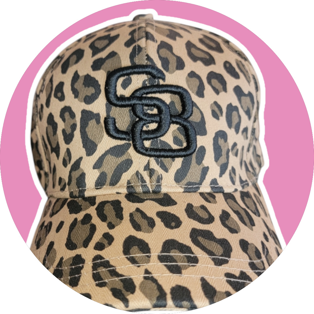 S8 Cheetah Ball Cap / Girly Baseball Hat / Cheetah Print Hat