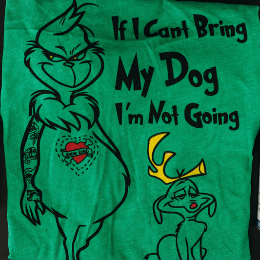 Tattooed Dog Dad Christmas Grinch T-Shirt