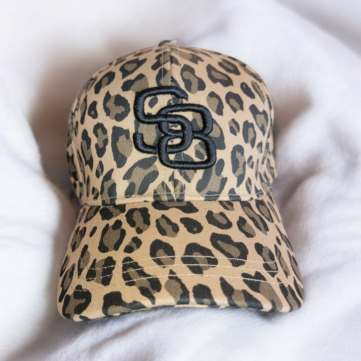 S8 Cheetah Ball Cap / Girly Baseball Hat / Cheetah Print Hat for Women / S8 for the Crazy Ones